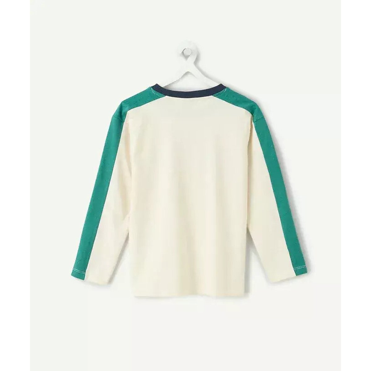 Color Block-Shirt ecru / grün, TAPE A L'OEIL