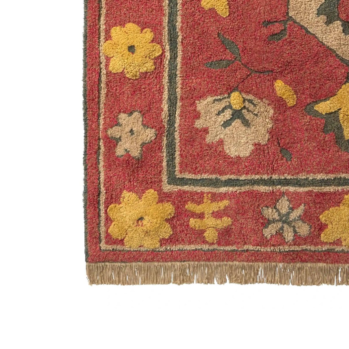 Tapis lavable Persan MUSIC STUDIO terracotta, ocre, bossa nova, vert canard, LORENA CANALS