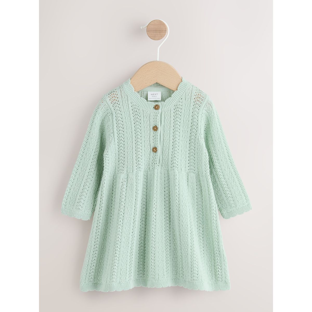 Robe bébé en maille vert sauge, NEXT
