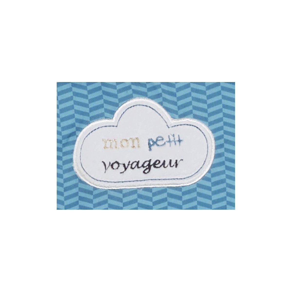 Housse de couette enfant en coton bleu, SAUTHON
