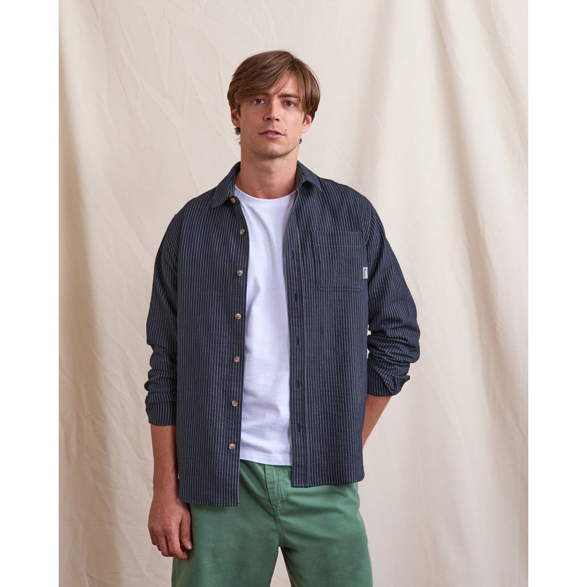 Chemise SIGNY marine grisé, FAGUO