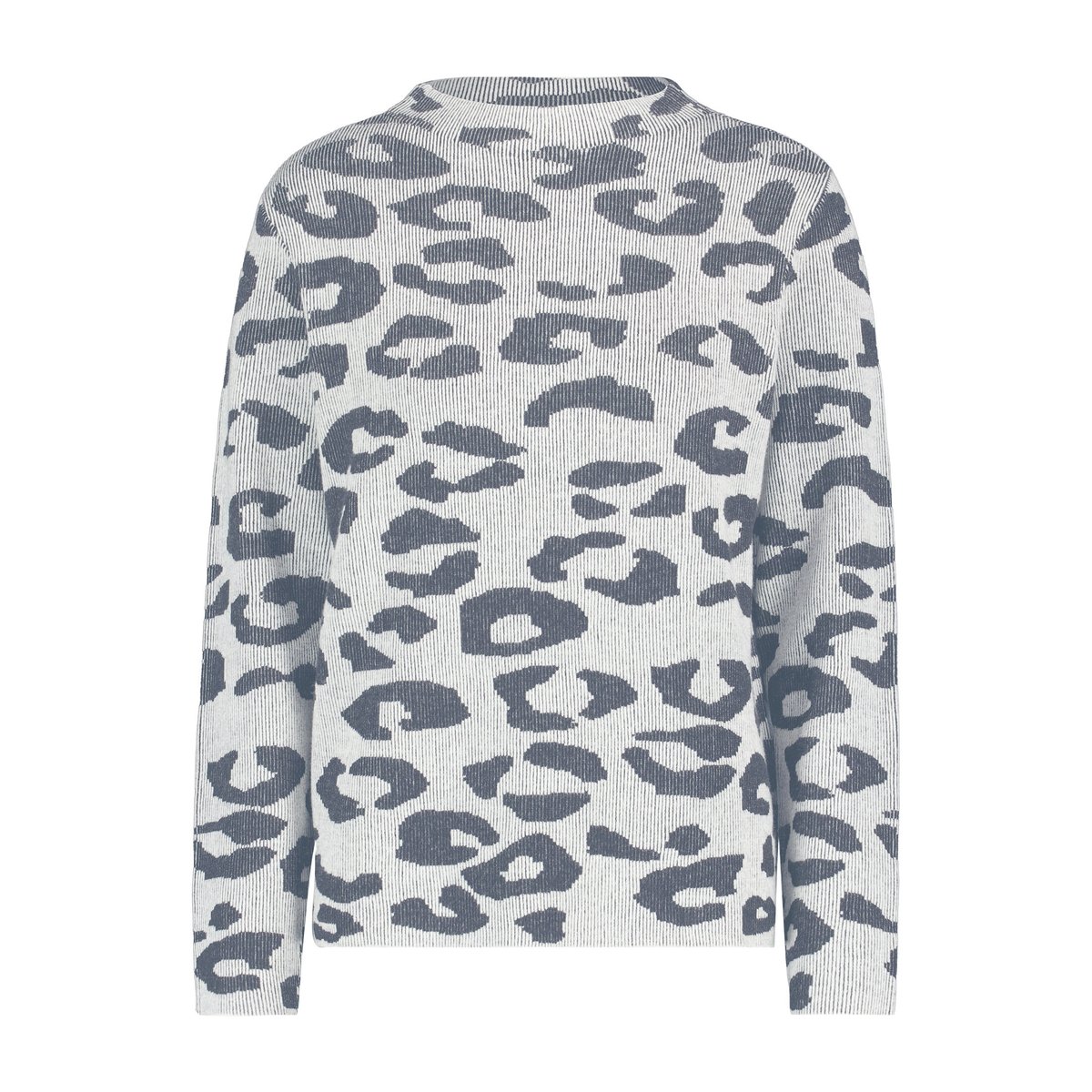 Pull-over en maille à motif jacquard patch beige/dark blue, BETTY BARCLAY
