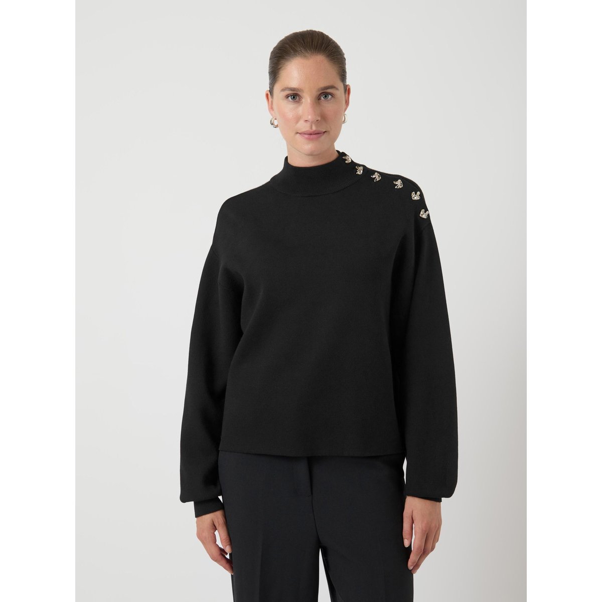 Pull En Maille noir - black, YAS