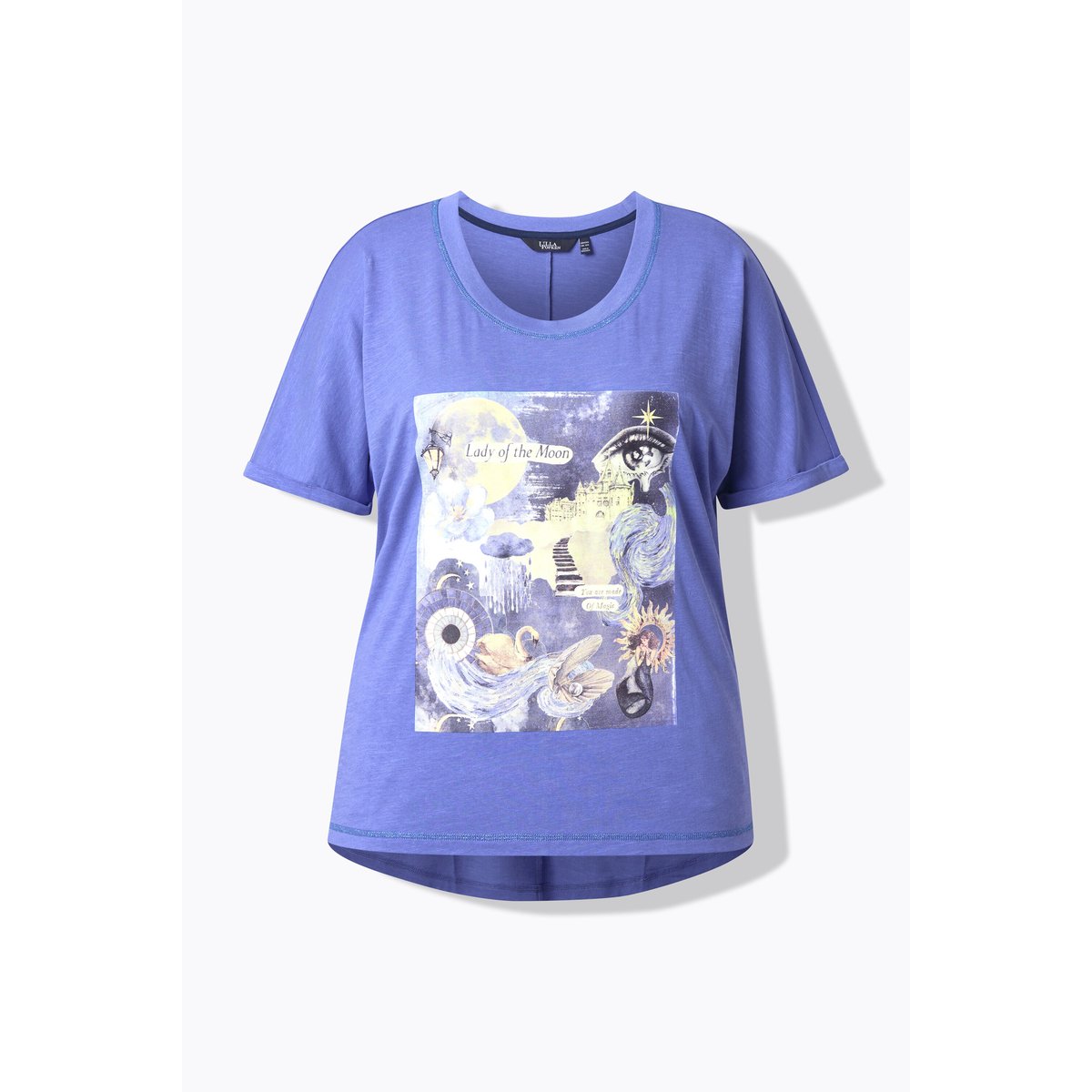 T-shirt oversize à col rond et lavande, ULLA POPKEN