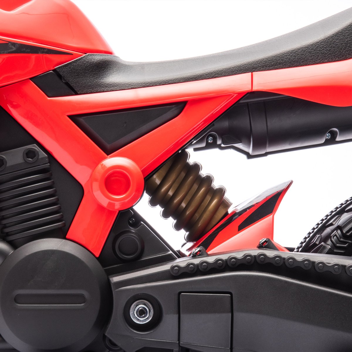 Moto électrique à conducteur assis Plastique rouge, AIYAPLAY