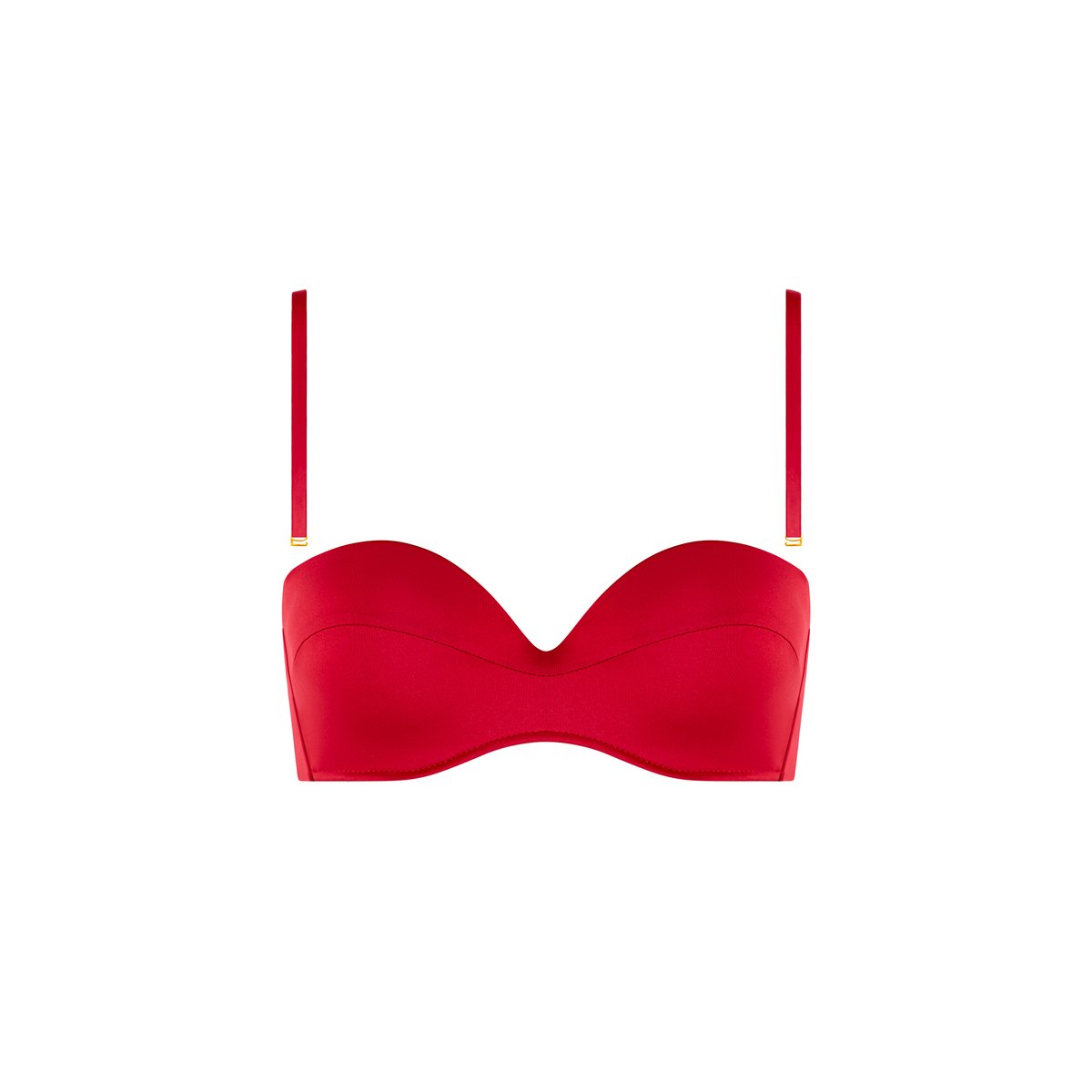 Haut maillot de bain bandeau préformé PORTOFINO rouge, LISCA