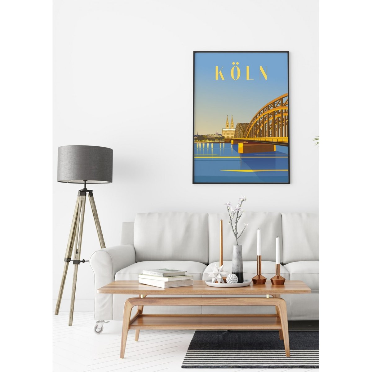 Affiche ville Köln blanc, L'AFFICHERIE