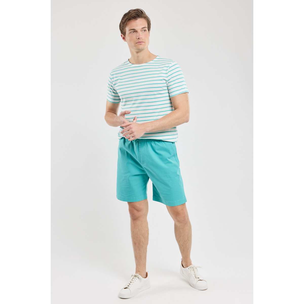 Short taille élastique en coton laguna, ARMOR-LUX