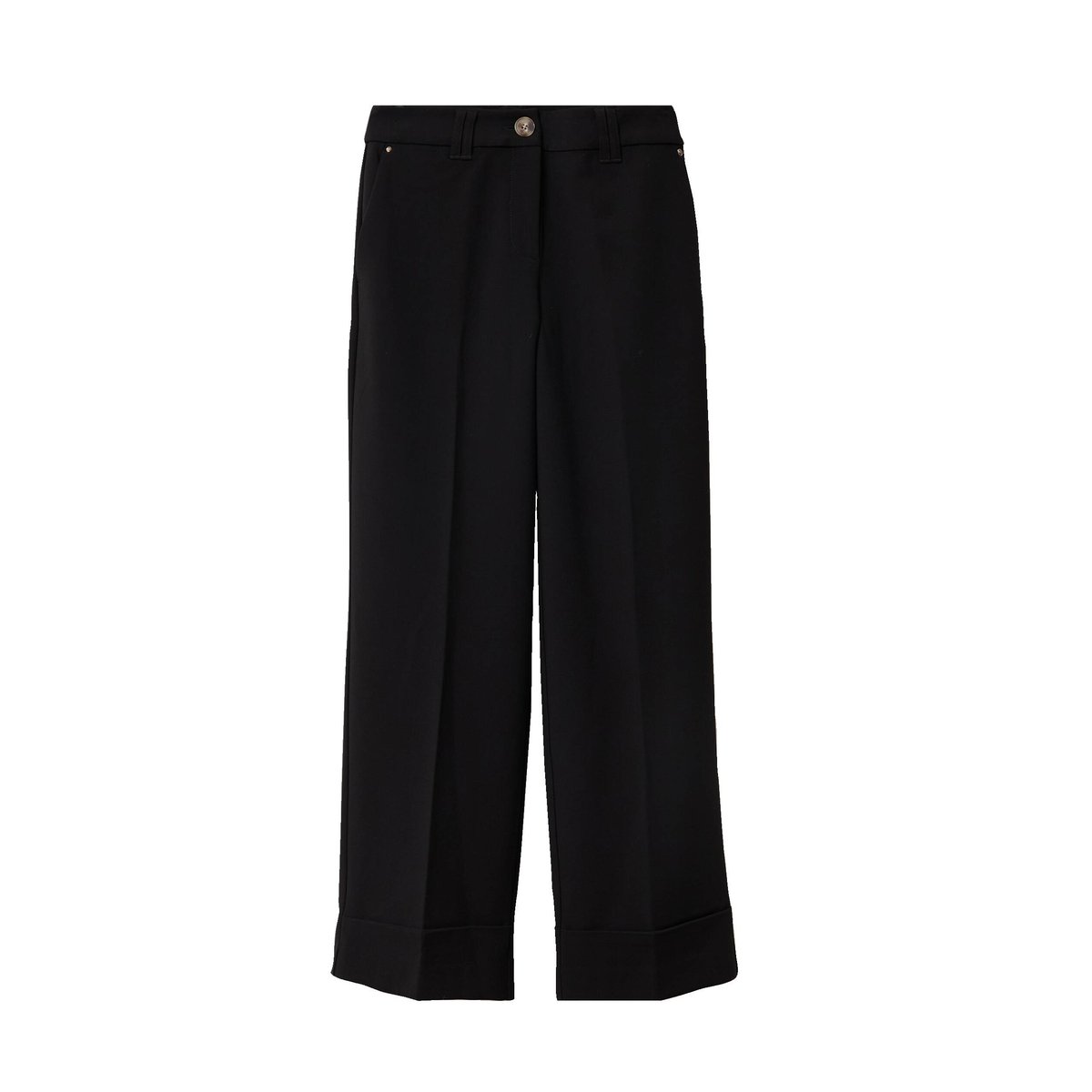 Pantalon taille haute fluide noir, BREAL