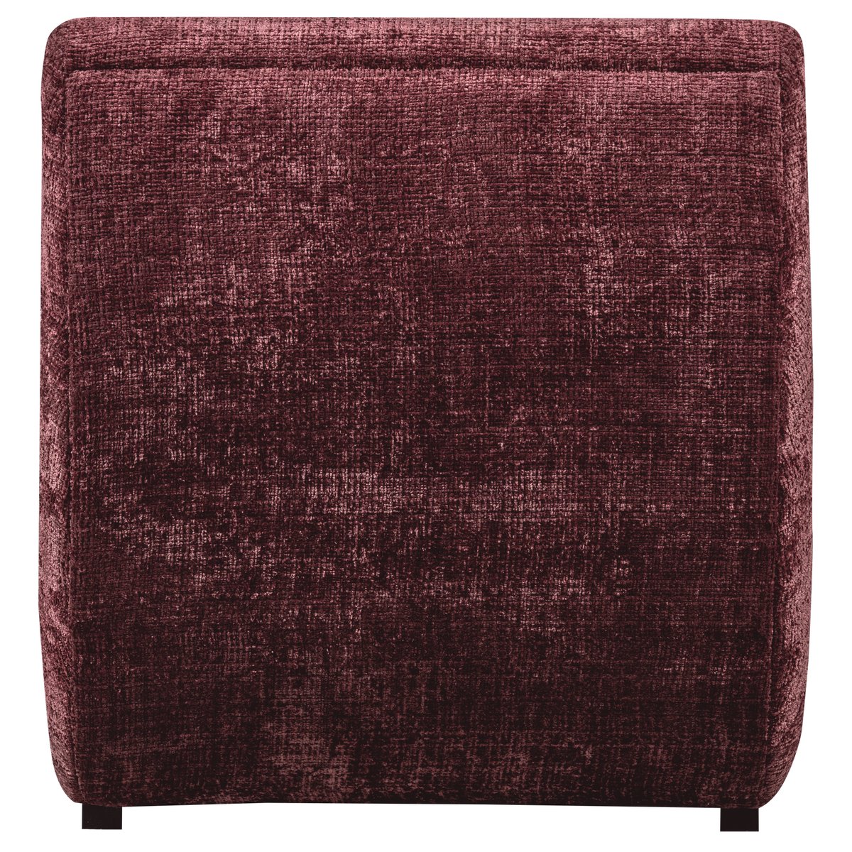 Fauteuil lounge en velours chenille - OBSERVE lie de vin, WOOOD