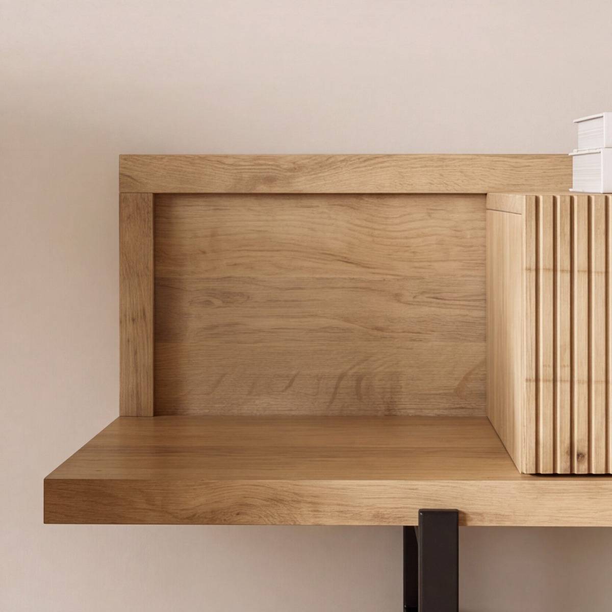 Meuble TV en bois de manguier ALEXIS bois clair, MADE IN MEUBLES