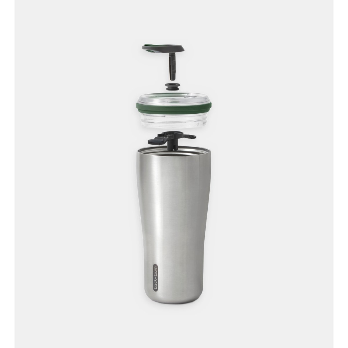 Mug de voyage tumbler gris et vert, BLACK + BLUM