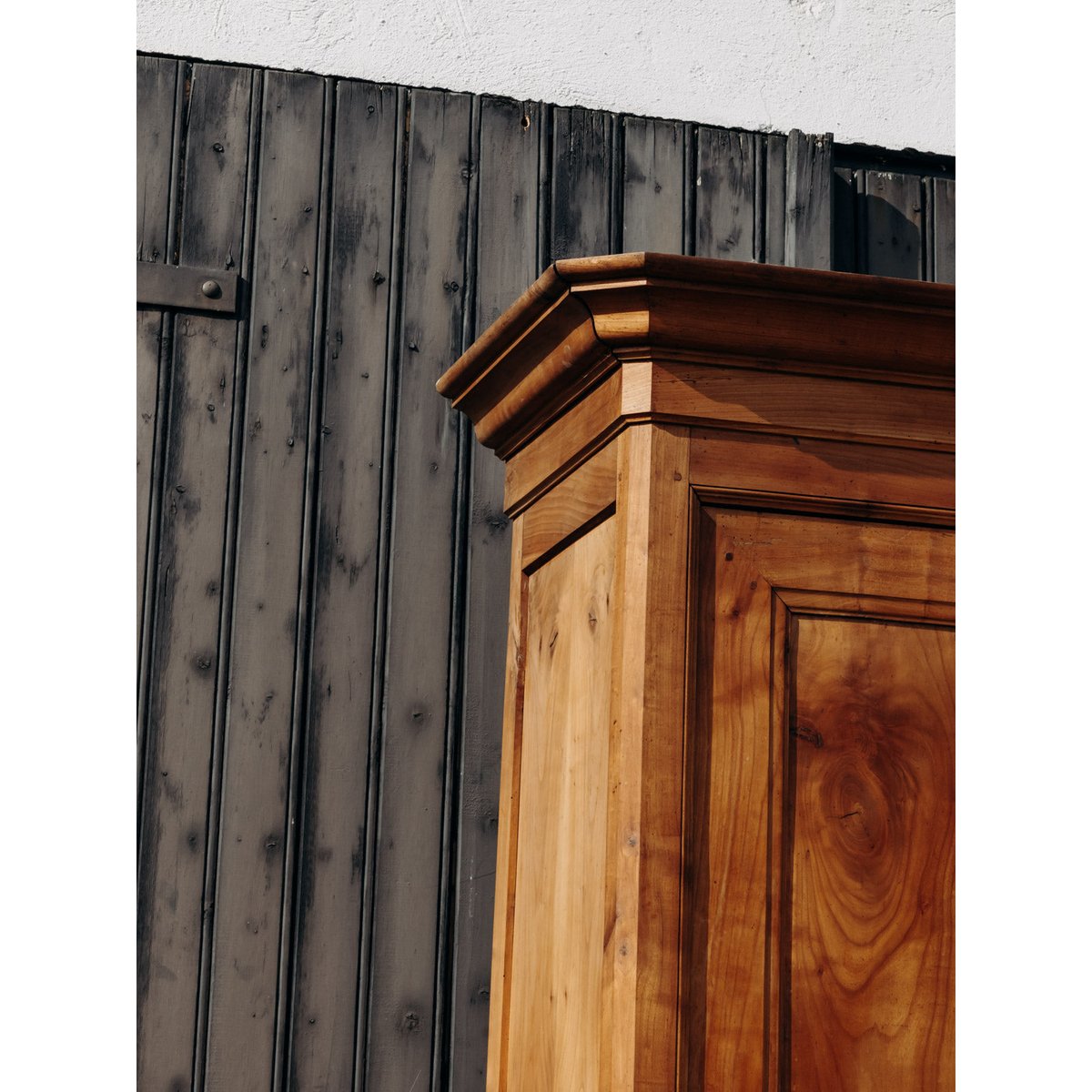 Armoire normande en merisier massif Blandine N°480 - Bon état bois clair, DEBONGOUT
