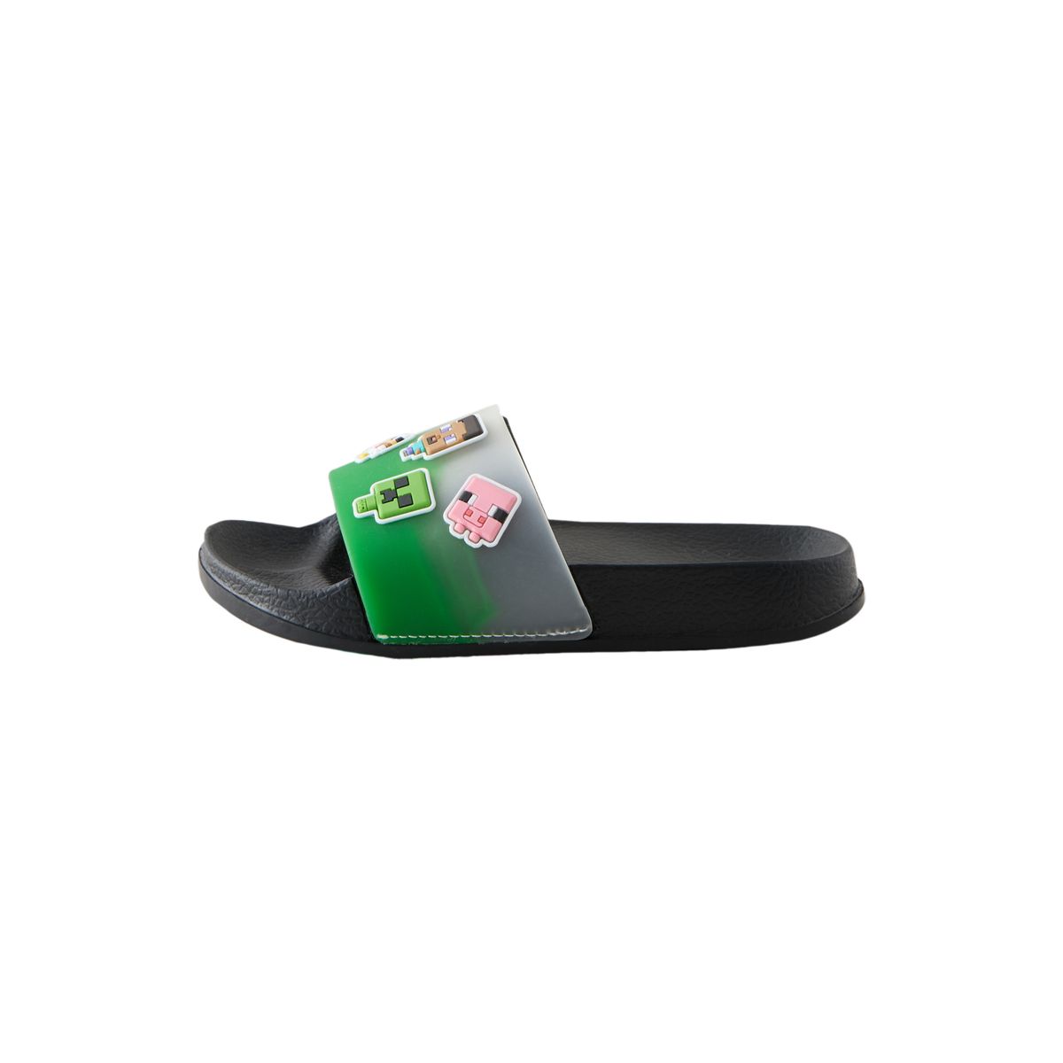 Sandales minecraft noir/vert, NEXT
