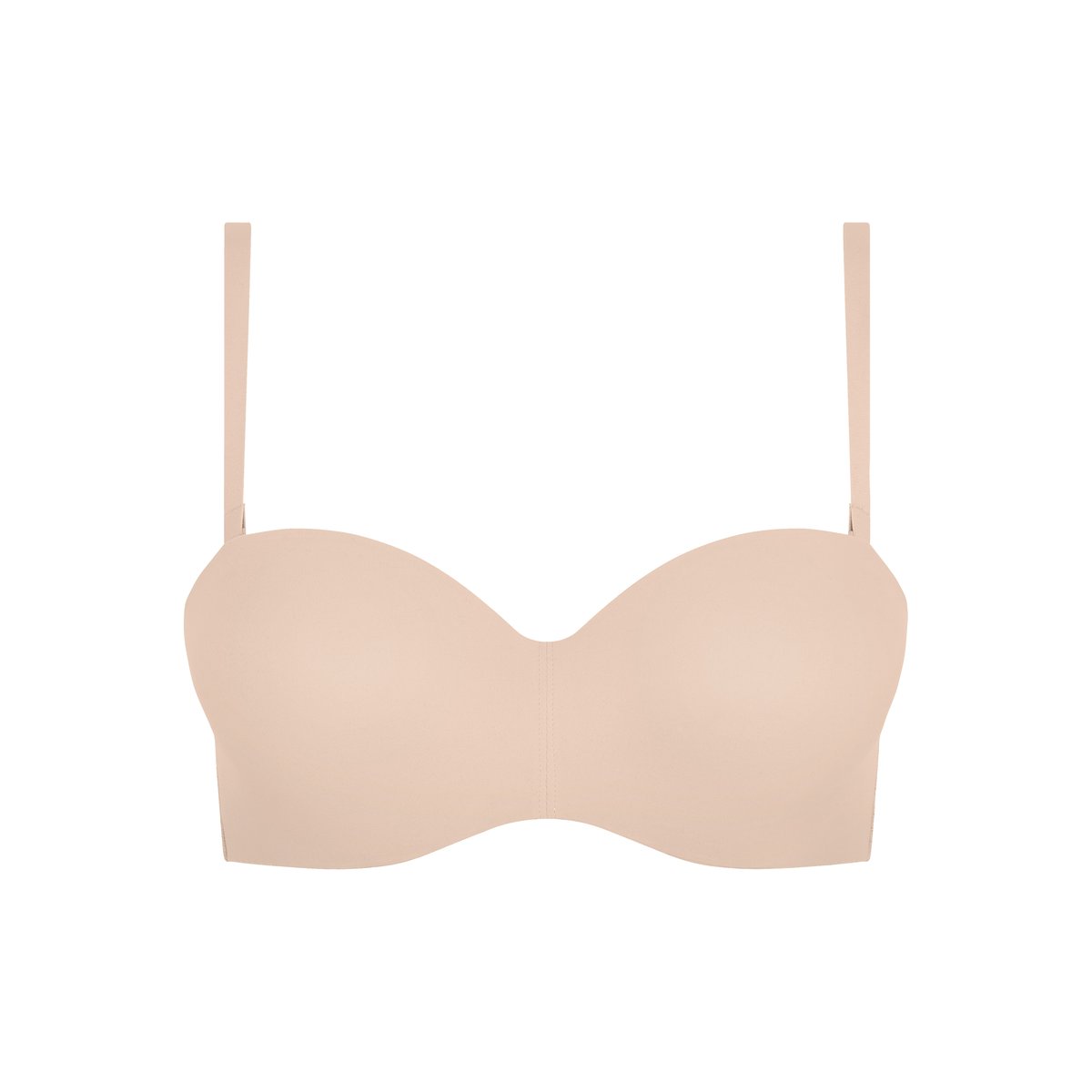 Soutien-gorge bandeau coques bretelles amovibles NORAH beige doré, CHANTELLE