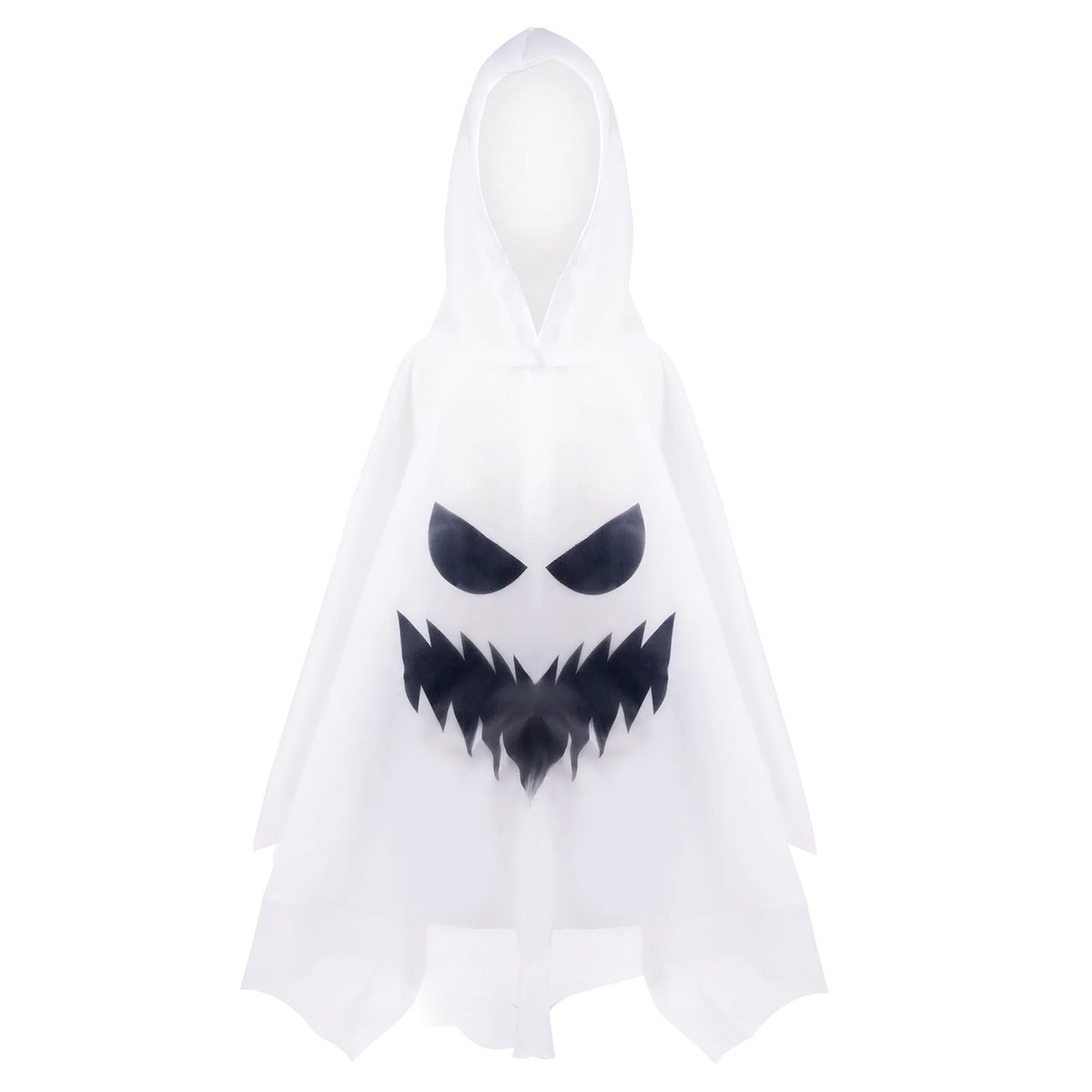 Déguisement enfant poncho à capuche fantôme Halloween blanc, GREAT PRETENDERS