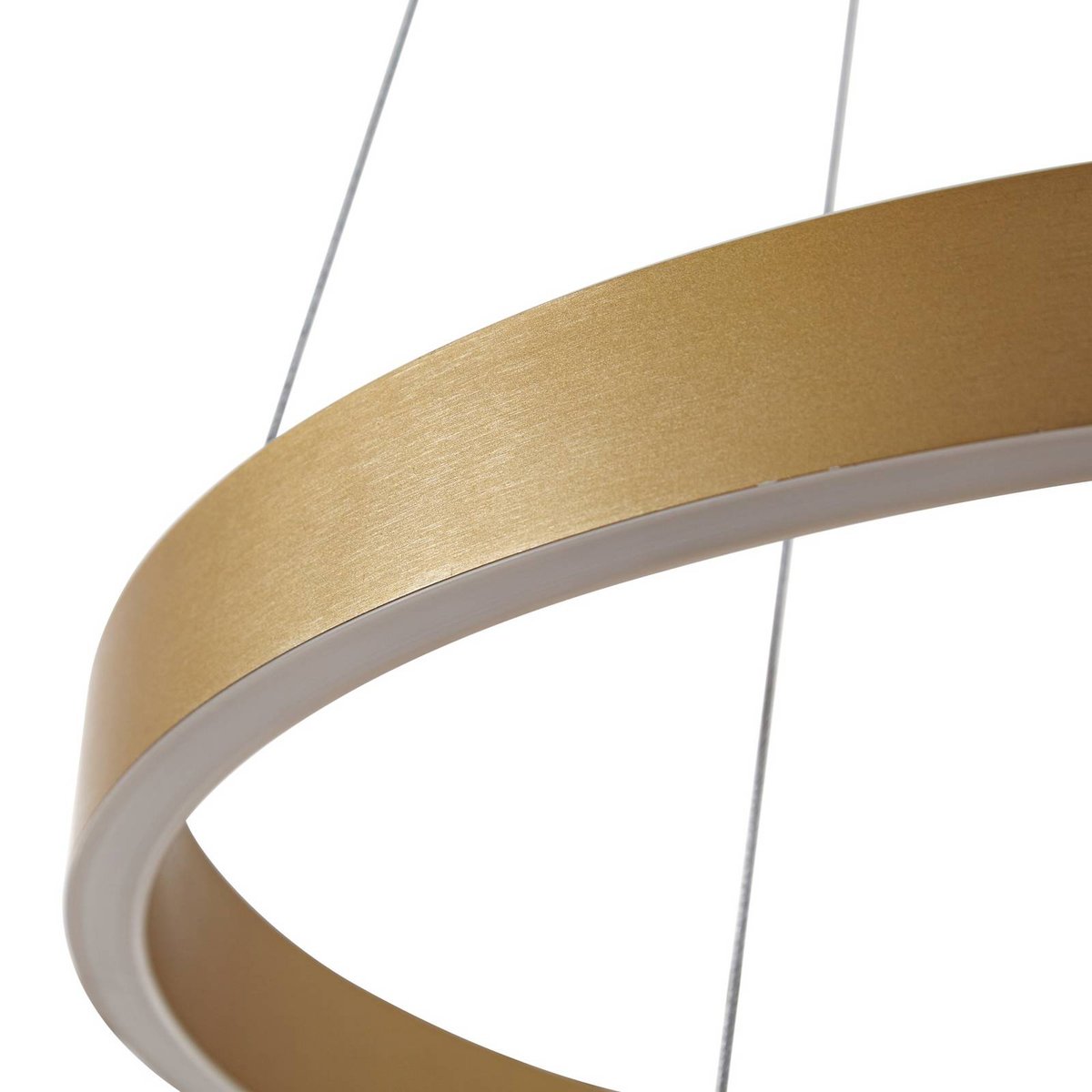 Suspension en métal moderneLED, Yonam or, blanc, LUCANDE