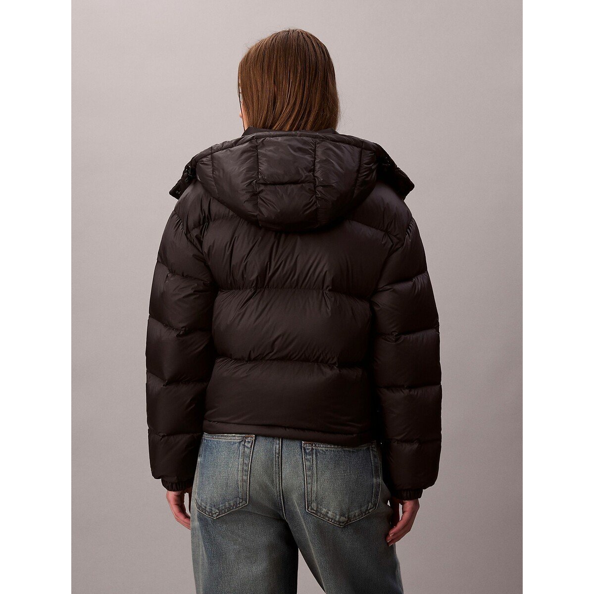 Piumino con collo alto nero , CALVIN KLEIN JEANS