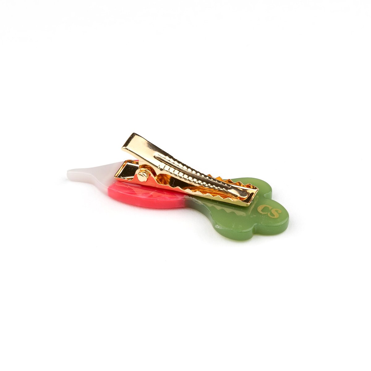 Barrette RADIS rose et vert, COUCOU SUZETTE