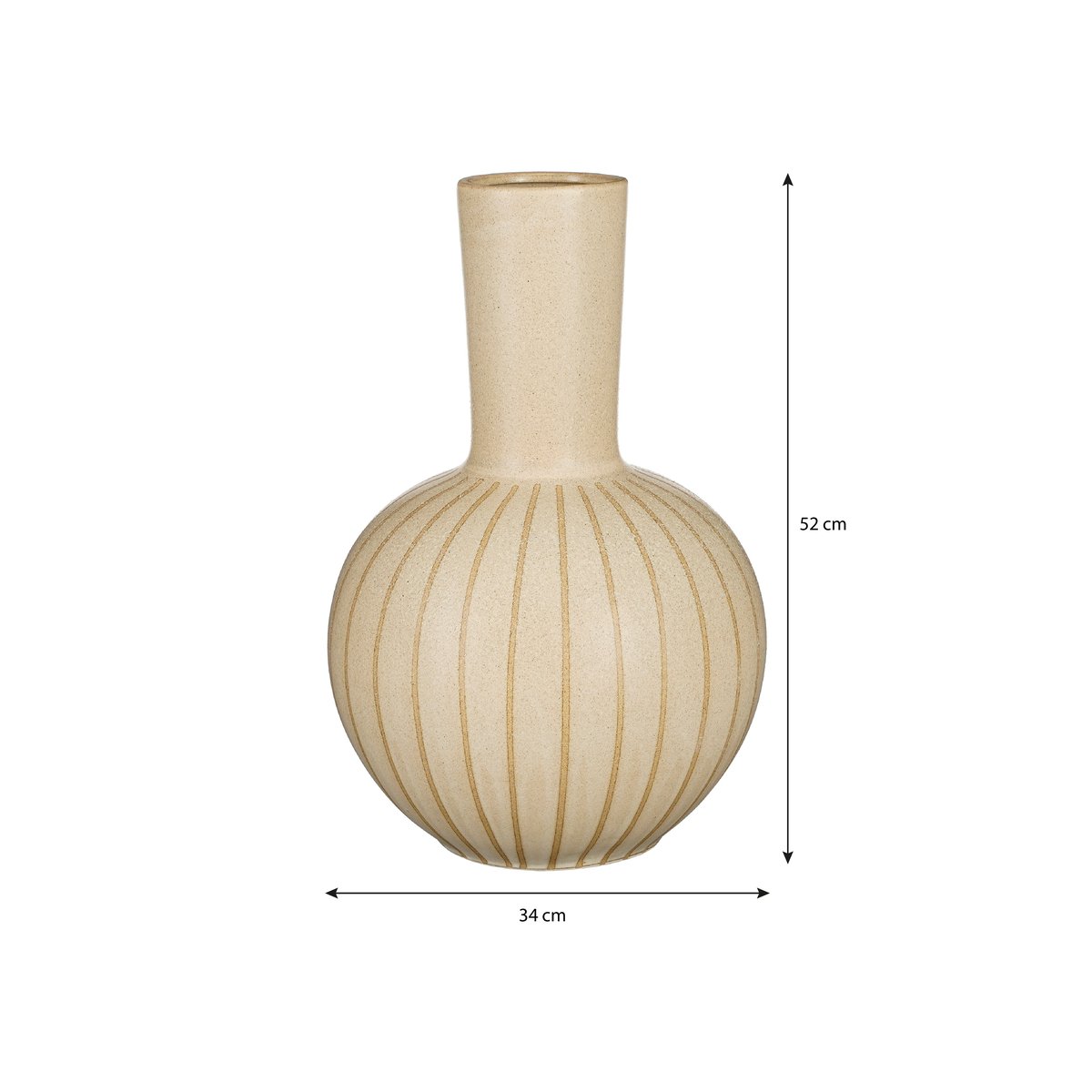 Vase texturé H52 cm HOLM crème, MICA DECORATIONS