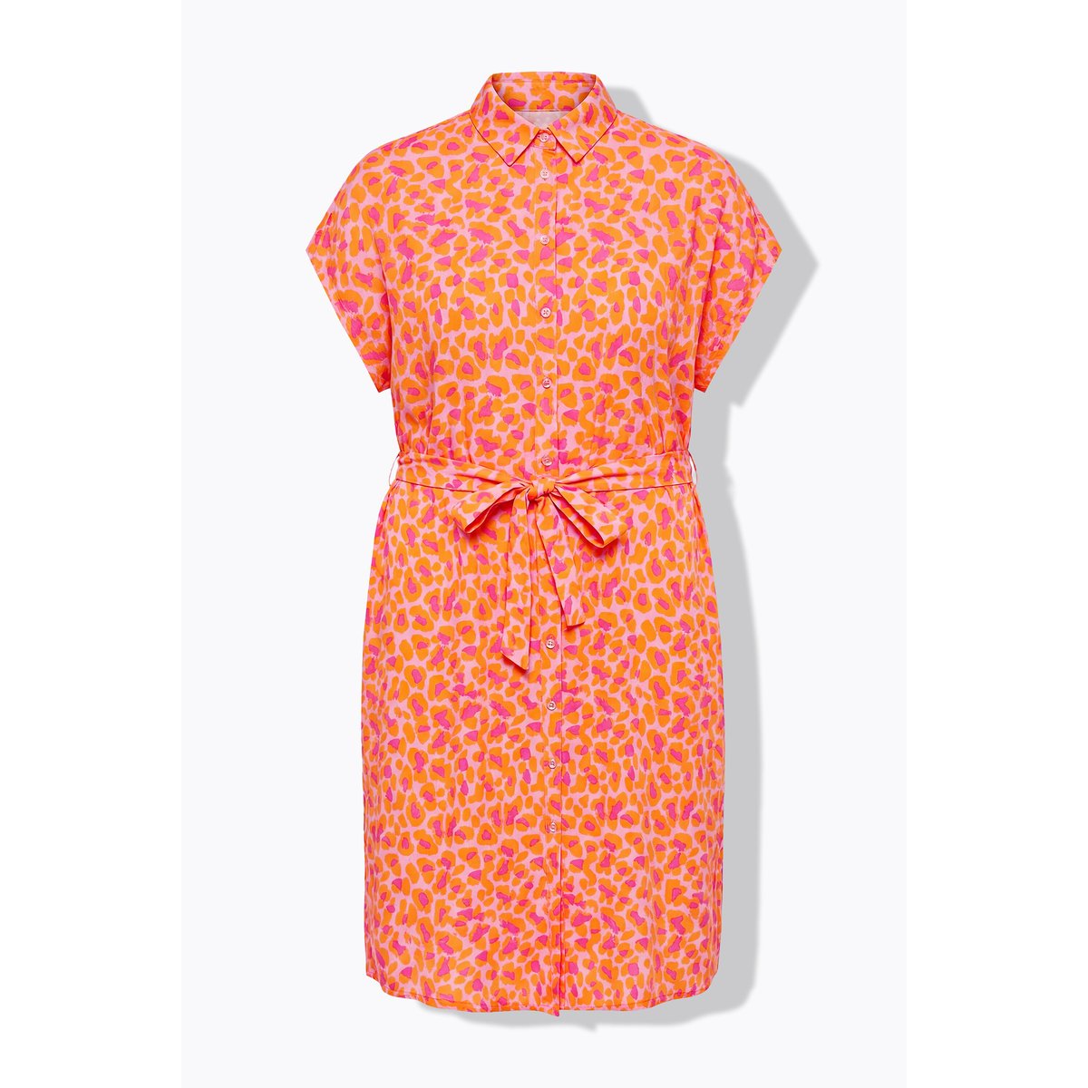 Robe midi oversize, imprimé léopard orange, STUDIO UNTOLD