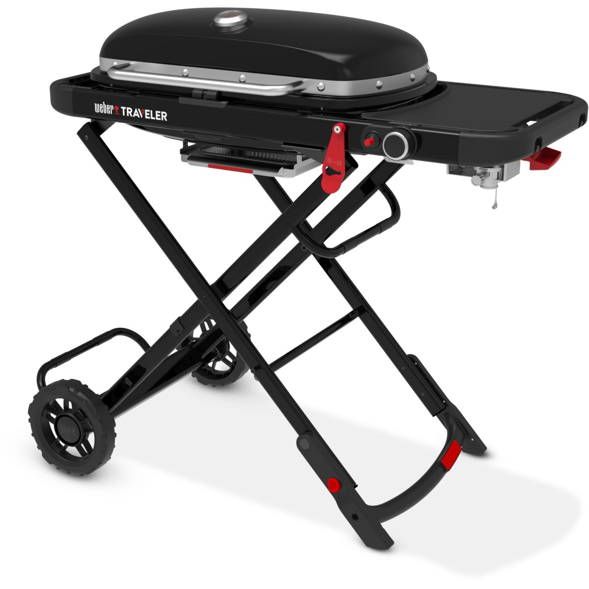Barbecue gaz Gaz Traveler, sur chariot, 1 brûleur, surface de cuisson 63.5 x 34.3 cm couleur unique, WEBER
