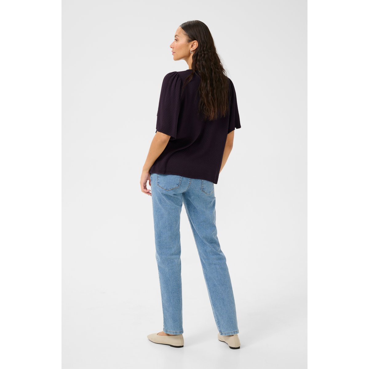 Short sleeved blouse violet dawn purple, KAFFE