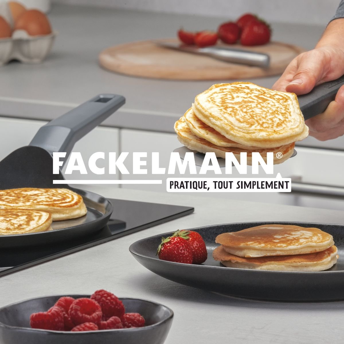 Spatule de cuisine Flexi-Turner noir, FACKELMANN