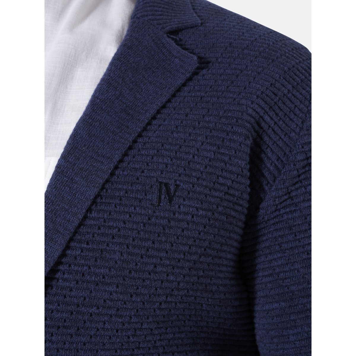 Gilet en maille KOLLIN bleu foncé mélange, JAN VANDERSTORM