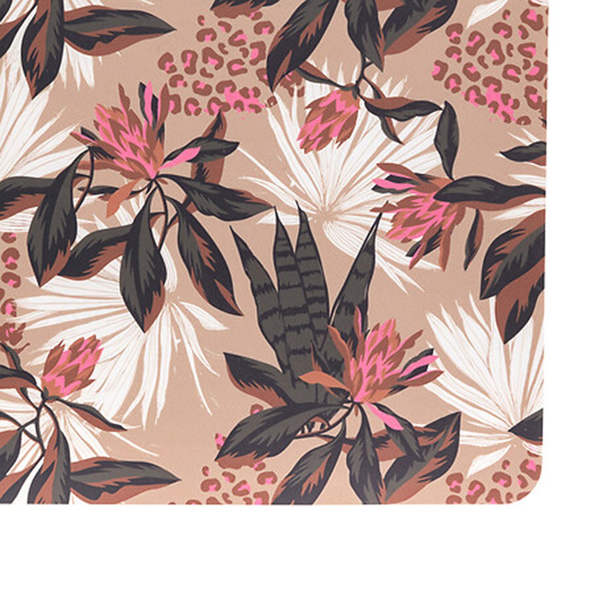 Set de table enduit motif tropical rose boudoir, SECRET DE GOURMET