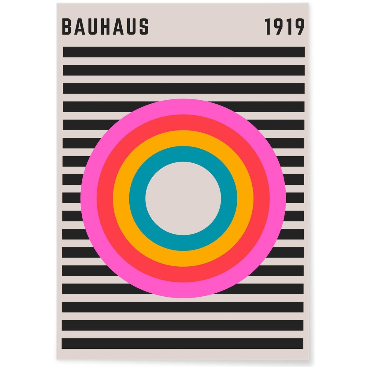 Affiche Bauhaus 22 blanc, L'AFFICHERIE