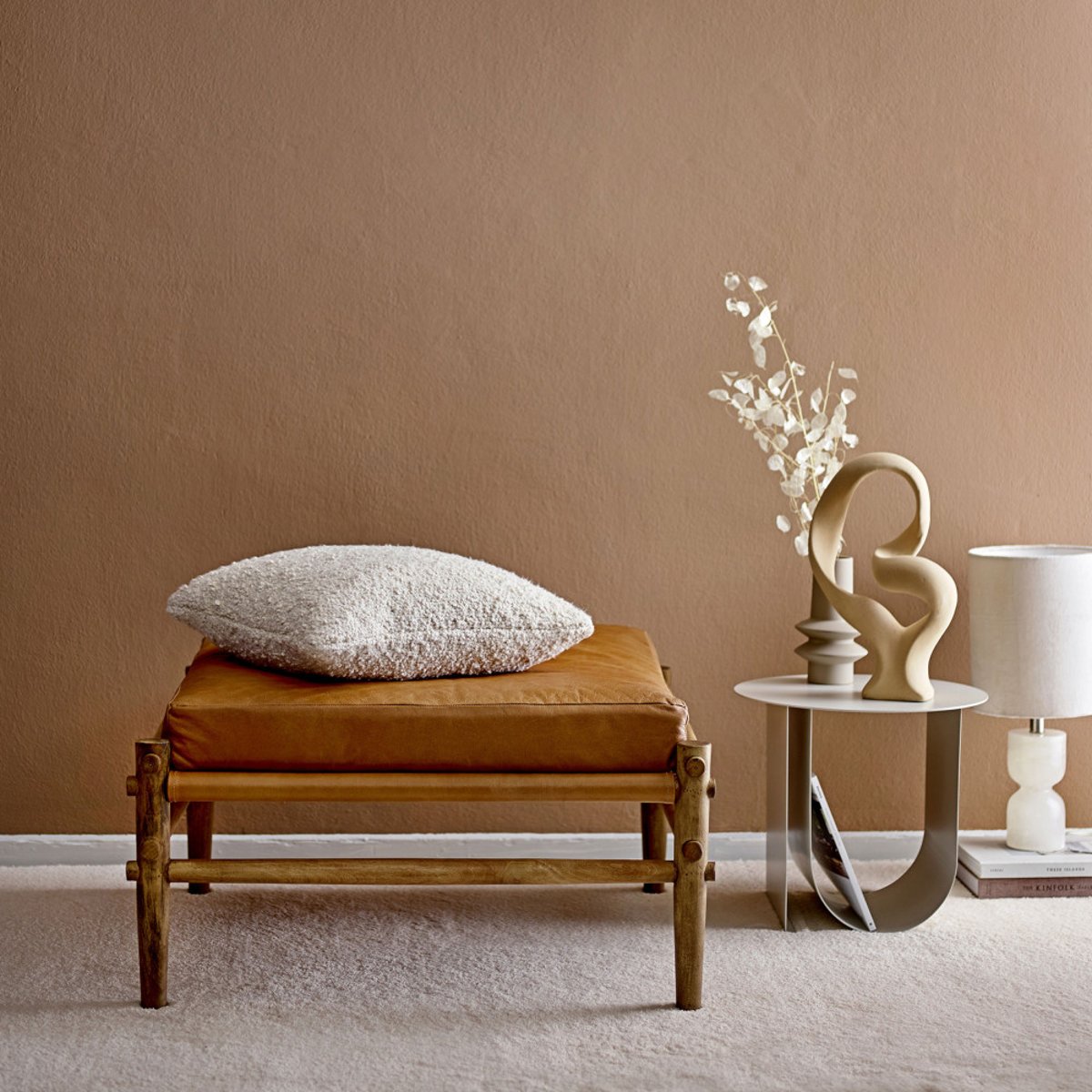 Vase en grès céramique H22cm - ISOLD beige, BLOOMINGVILLE