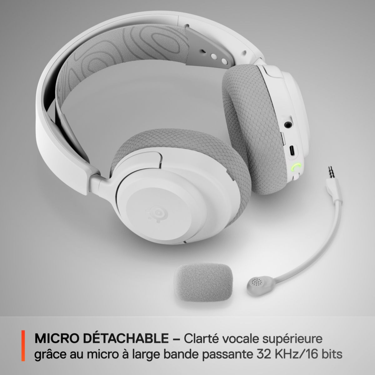 Casque gamer Arctis Nova 3PW Blanc couleur unique, STEELSERIES