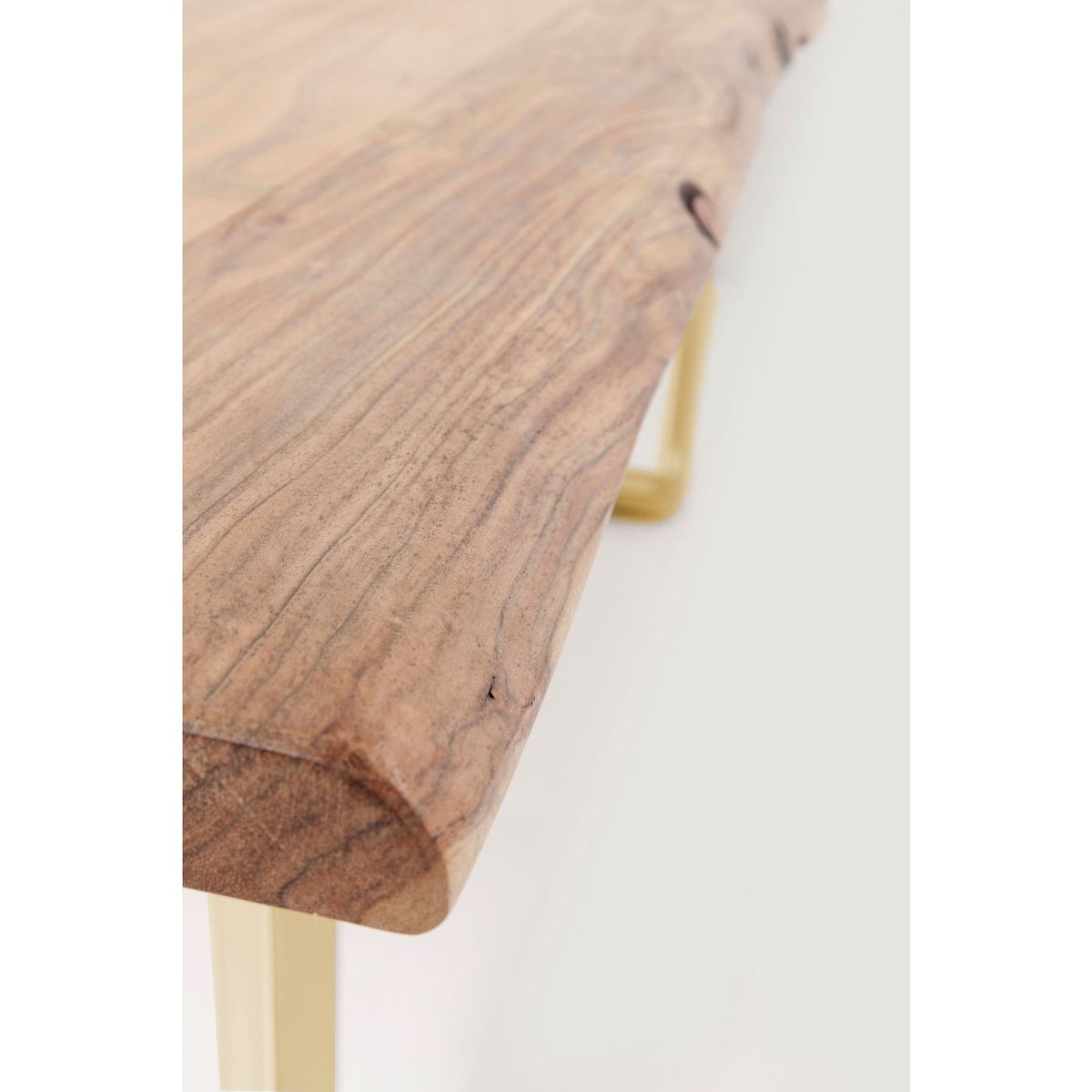 Table en acacia, HARMONY laiton, KARE DESIGN