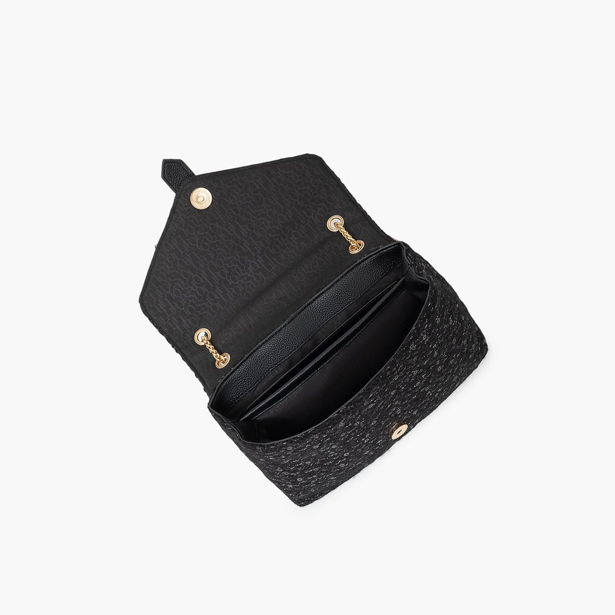 Sac porté épaule Toundra noir,doré, LOLLIPOPS