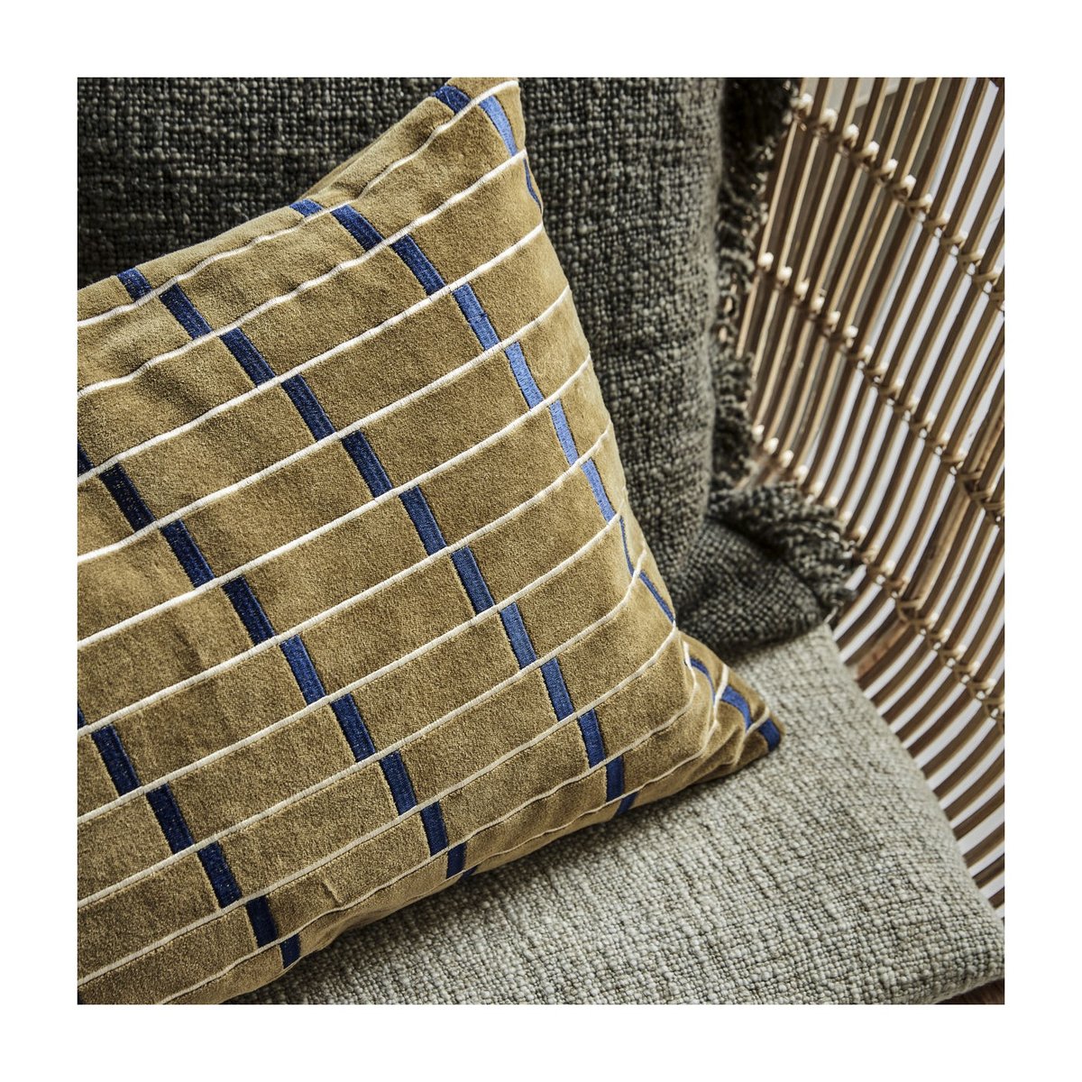 Housse de coussin Gona ambre, bleu, HOUSE DOCTOR