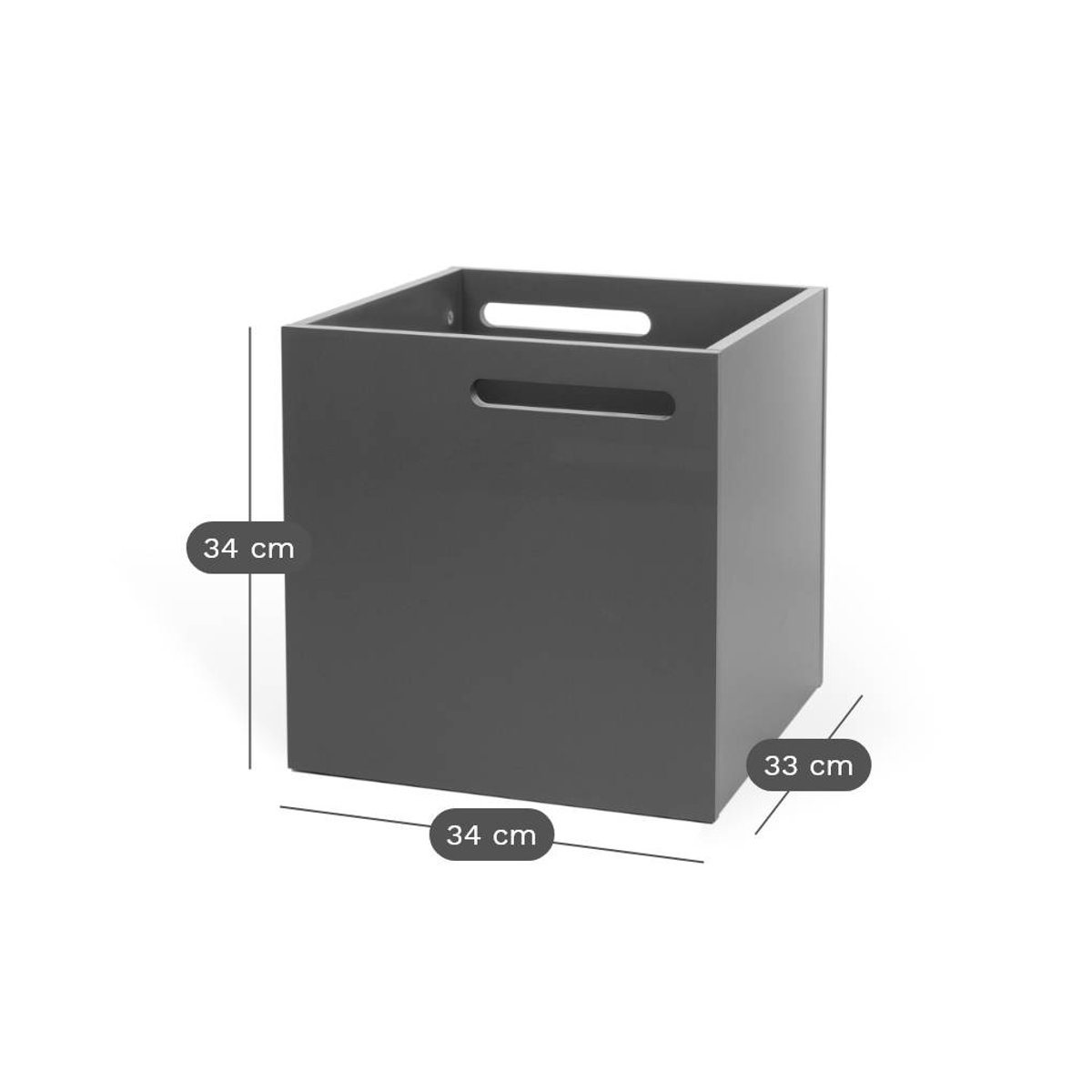 Cube de rangement - TEXAS gris, CAMIF