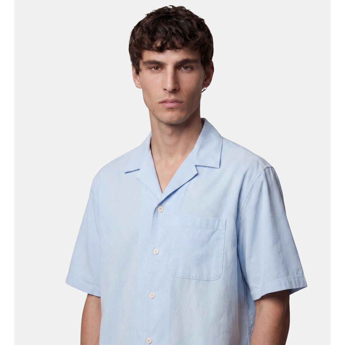 Chemisette droite tirtnew coton bleu ciel, GALERIES LAFAYETTE