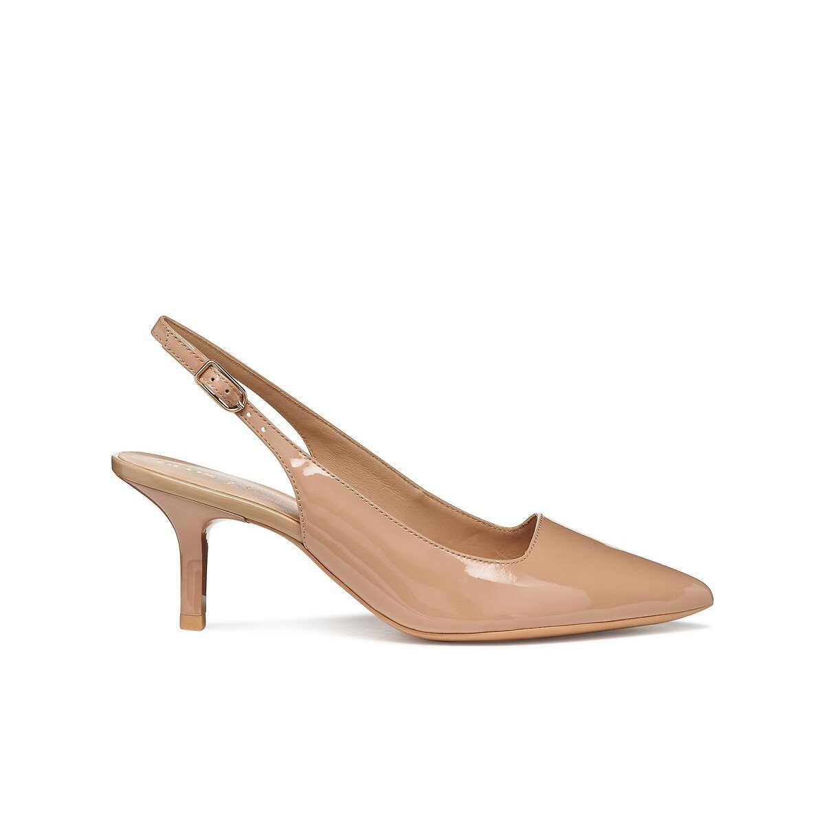 Escarpins slingback en cuir Kleopy camel, GEOX