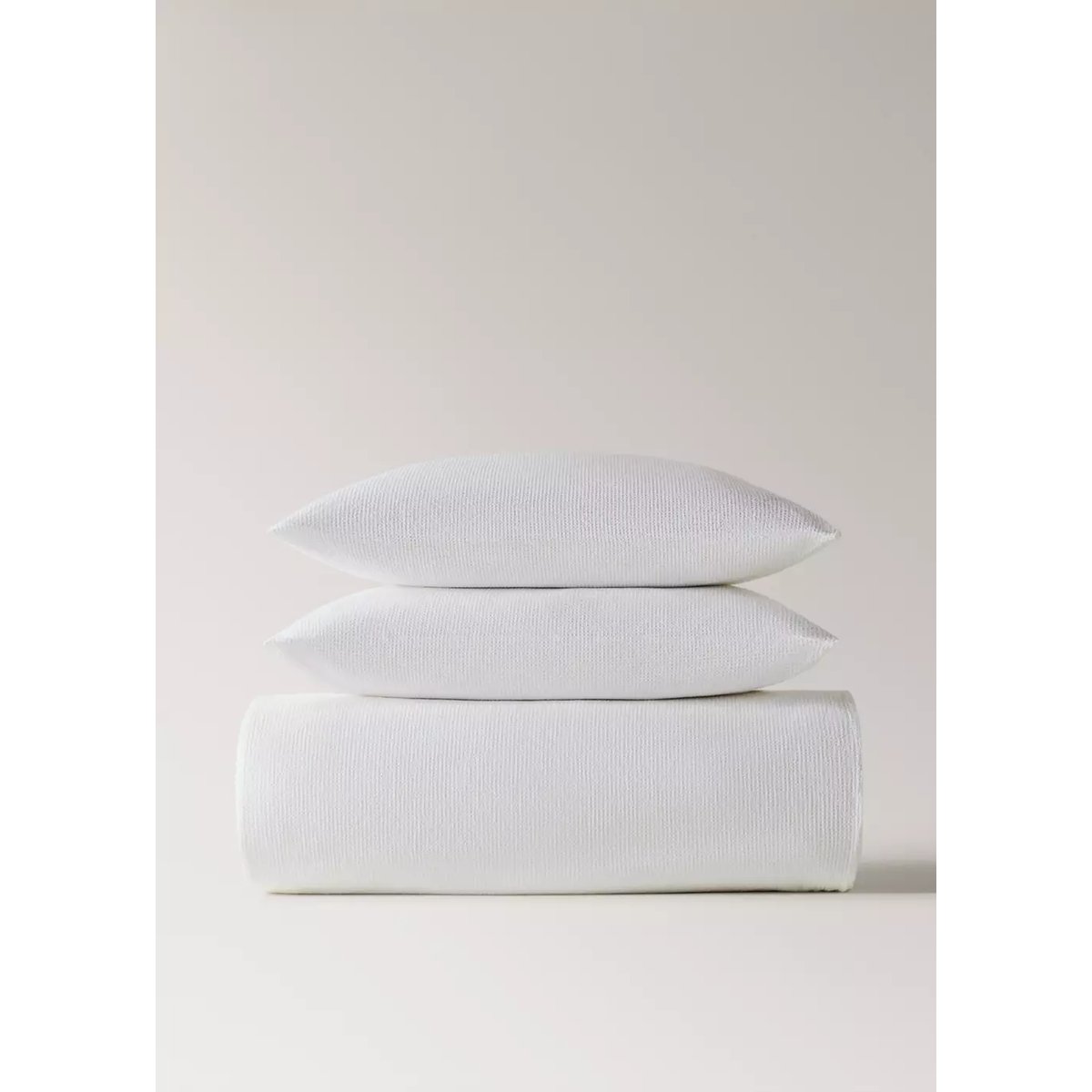 Housse de couette coton garment-dyed mini waffle lit 150/160 cm blanc cassé, MANGO HOME