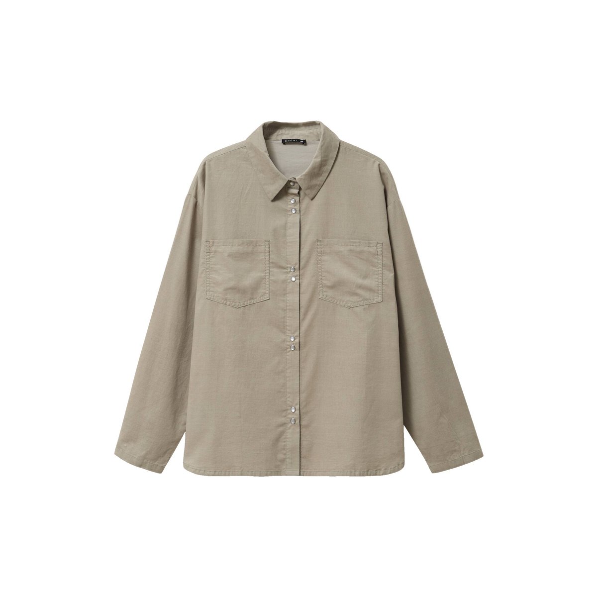 Chemise ample en velours milleraie vert clair, BREAL