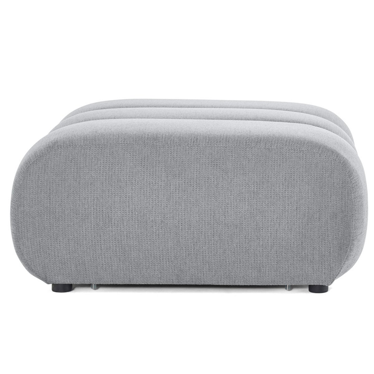 Pouf en tissu texturé, DEBBIE gris, BEST MOBILIER