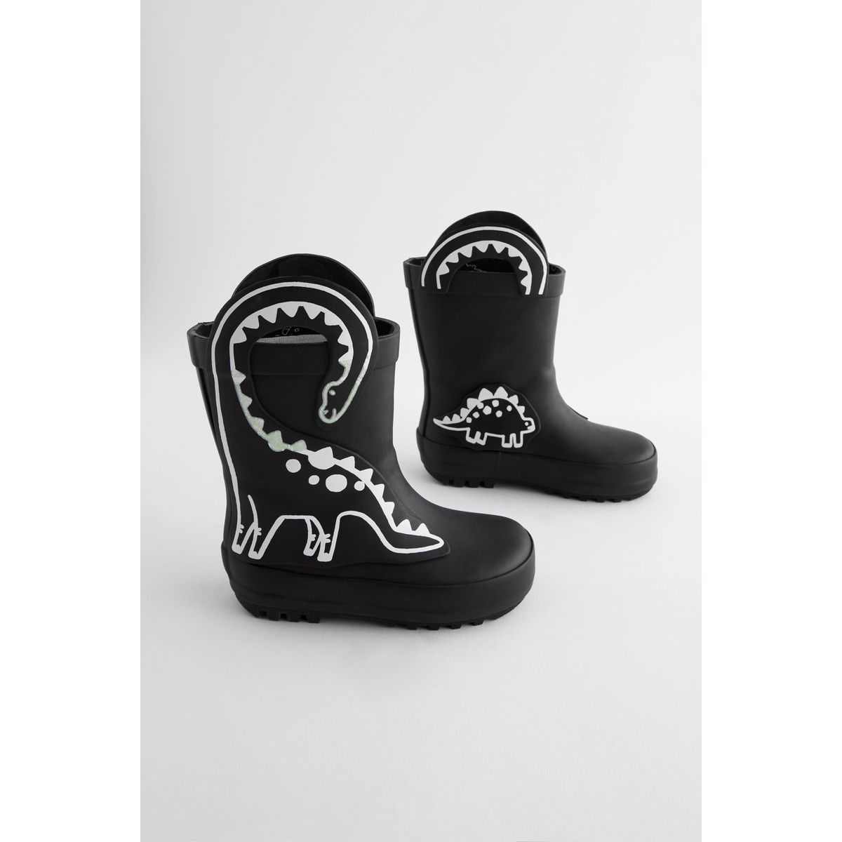 Bottes avec anses à enfiler dinosaure noir à couleurs changeantes, NEXT