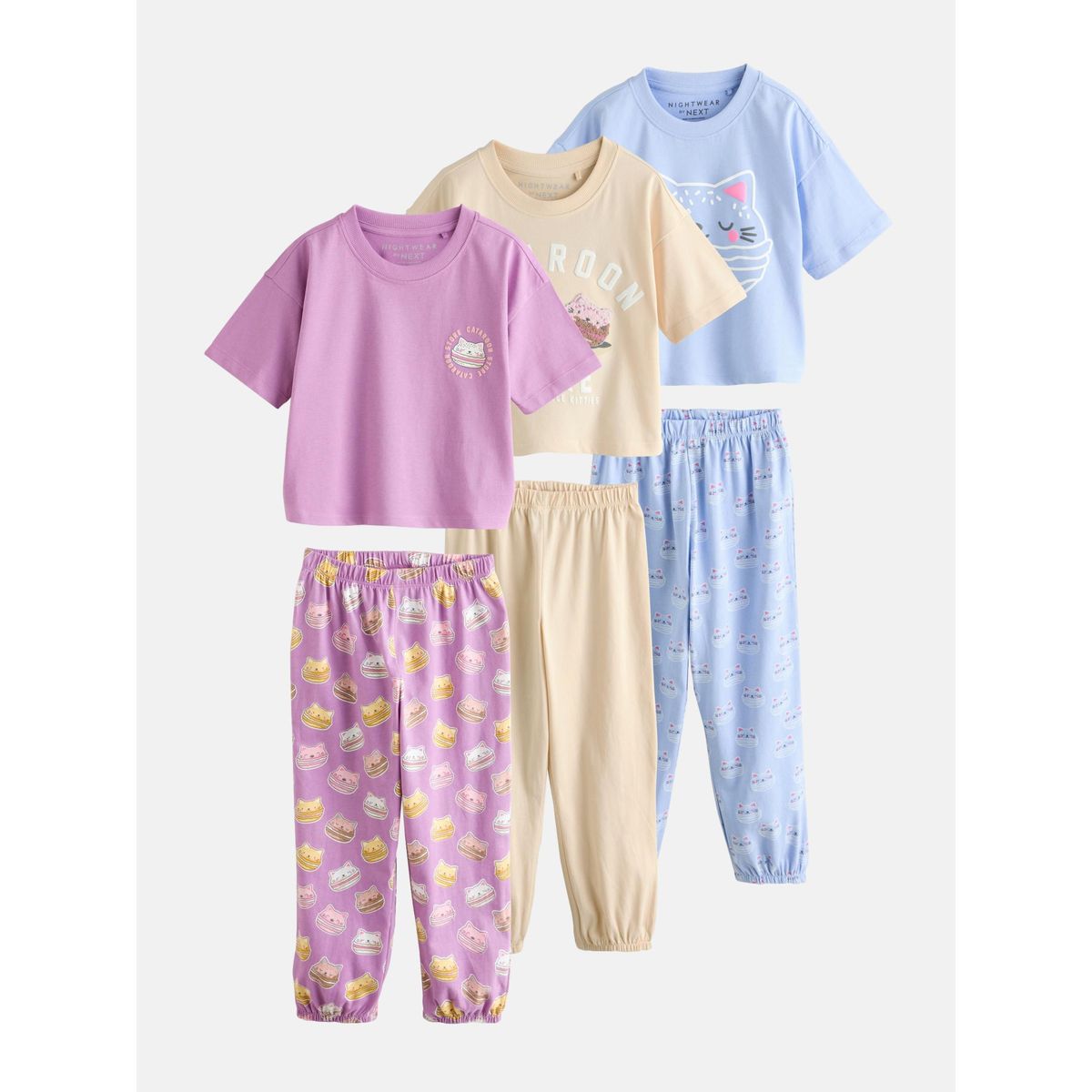 Pyjama, lot de 3 bleu/rose, NEXT
