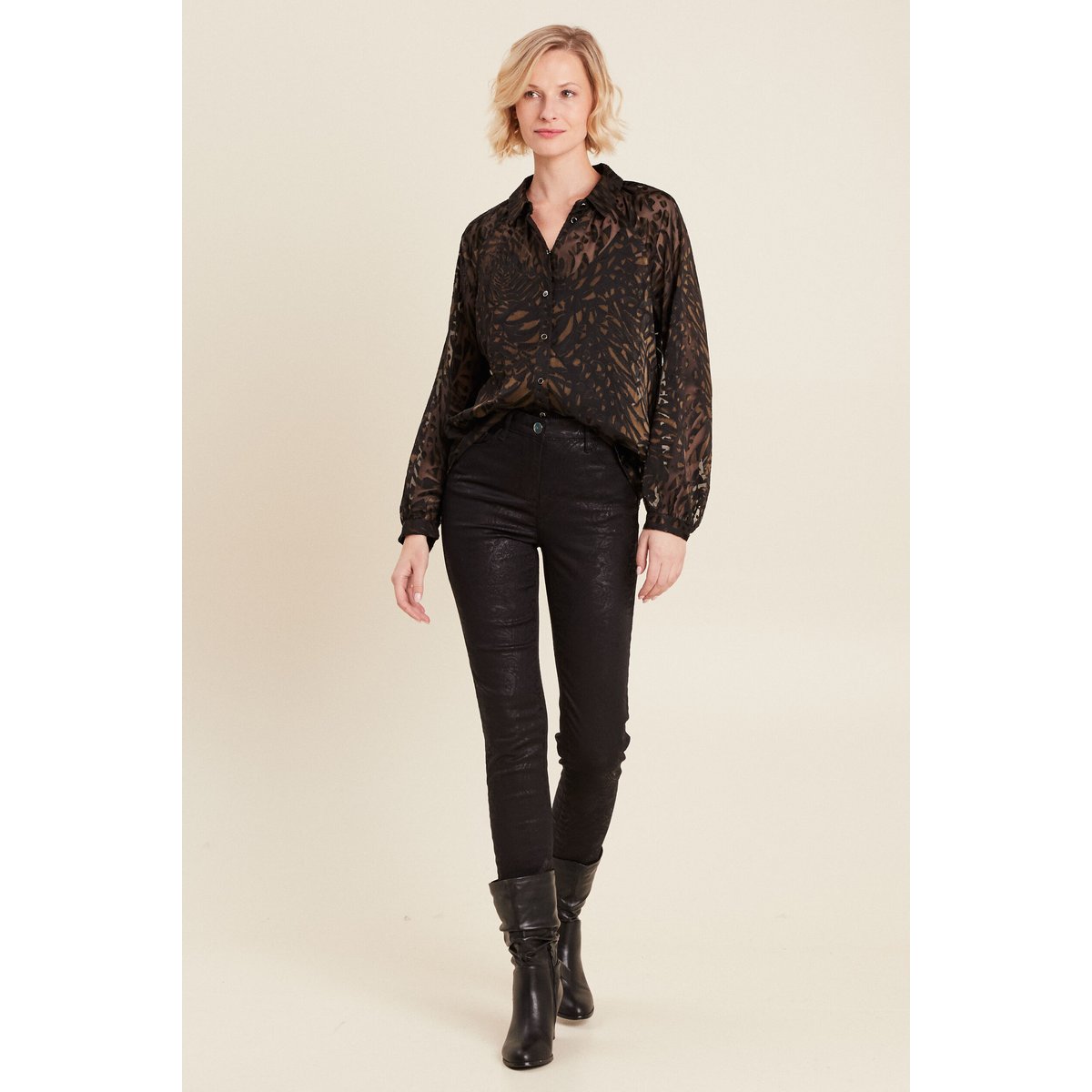 Chemise manches longues vert kaki, BREAL