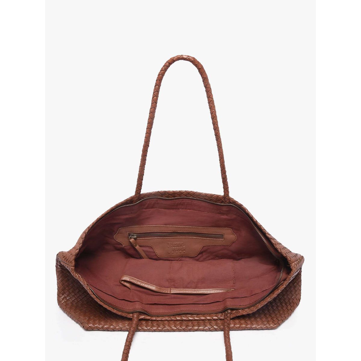 Sac porté épaule A4 Lisbonne cuir tan, BASILIC PEPPER