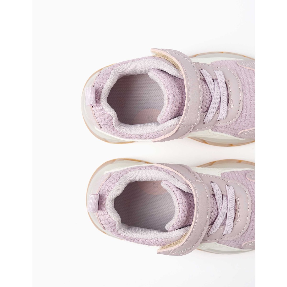 Baskets lumineuses avec semelle antidérapante mauve lilas, ZIPPY