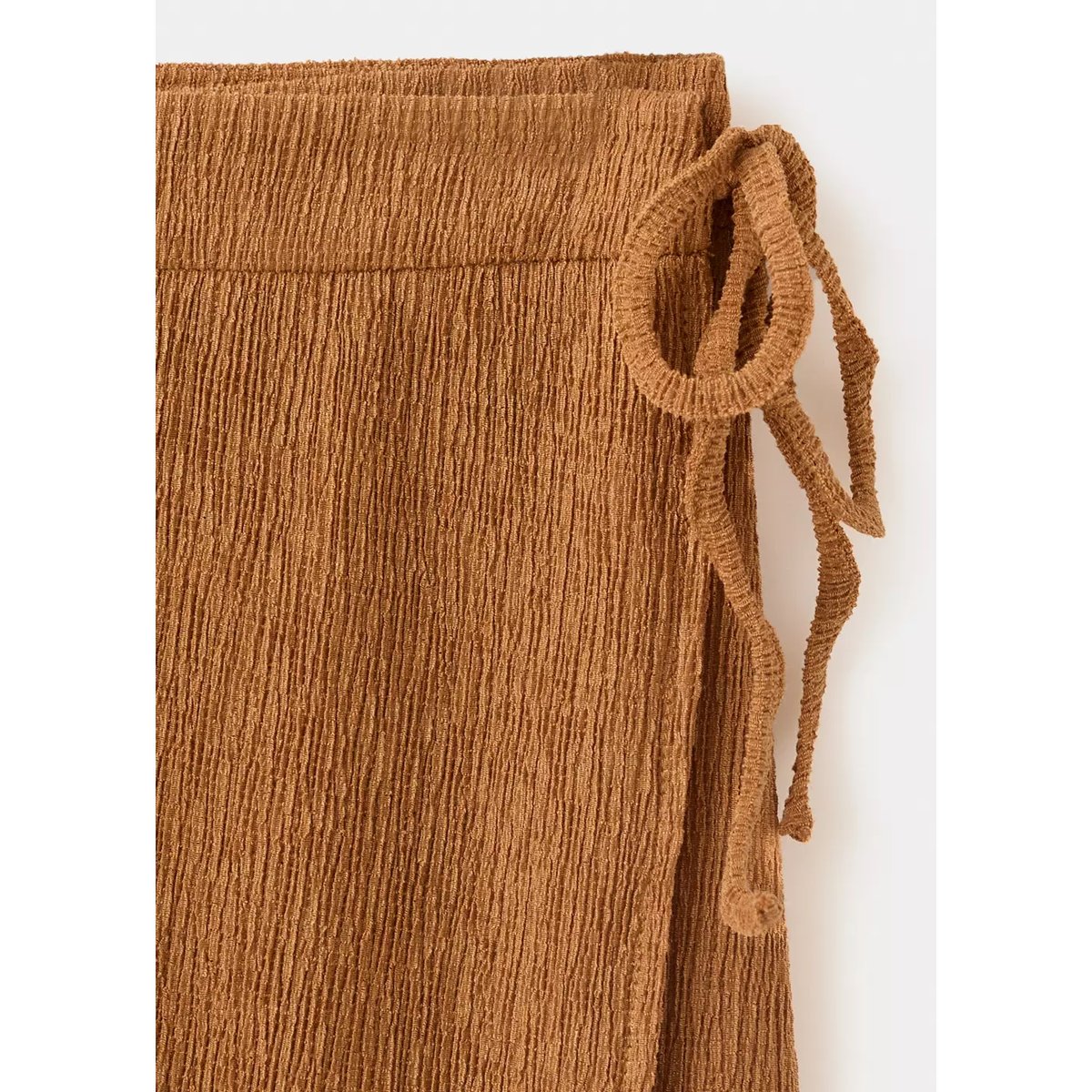 Jupe portefeuille fluide orange brûlé, MANGO TEEN