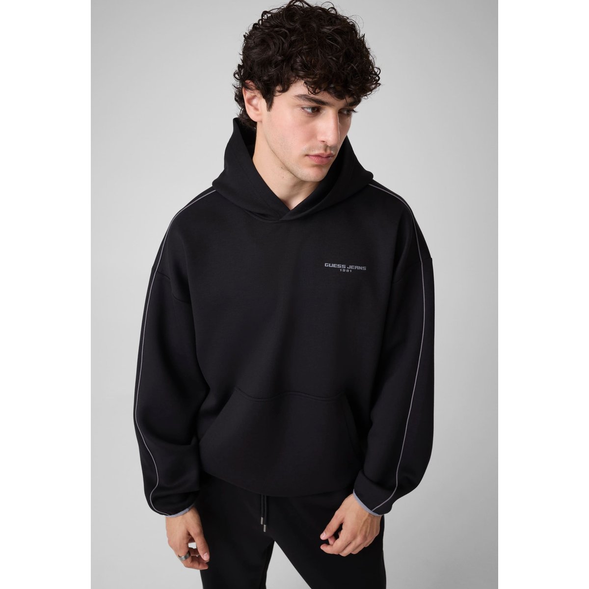 Sweat-Shirt En Mélange De Viscose noir, GUESS