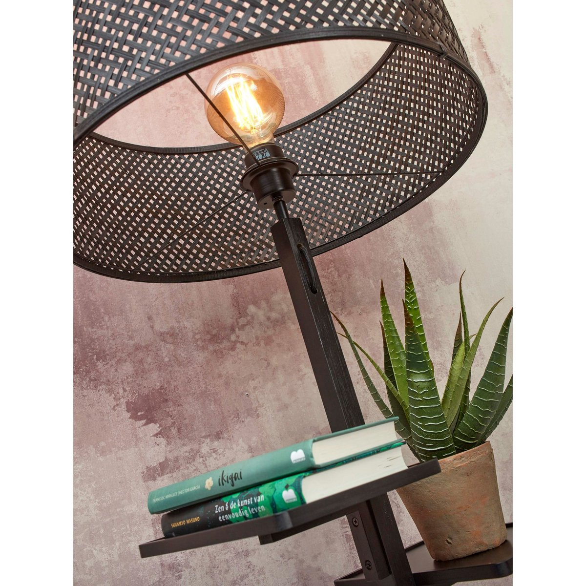 Lampadaire Bambou JAVA noir, GOOD & MOJO